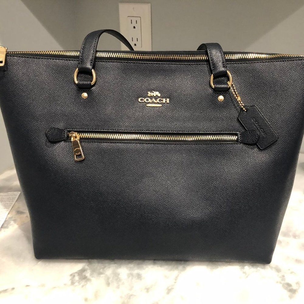 COACH Gallery Tote F79608 Midnight Leather